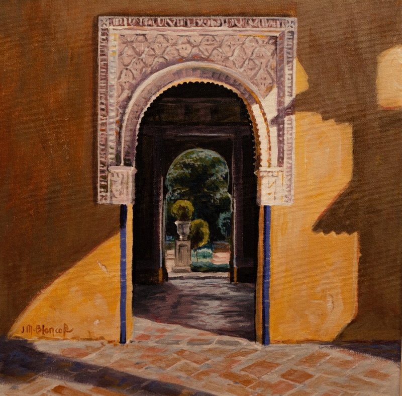 Moorish Arch at Casa Pilatos, Seville by artist Jose Blanco